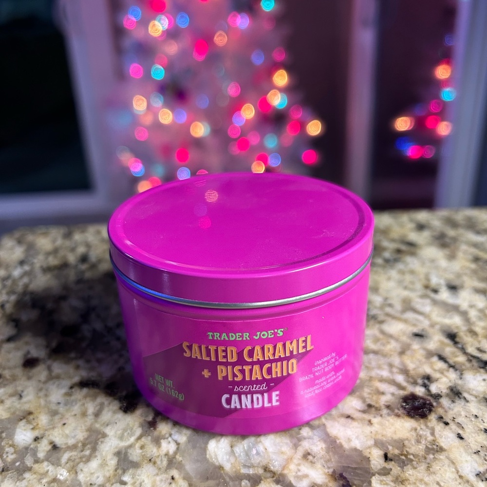 Trader Joe Salted Caramel + Pistachio candle